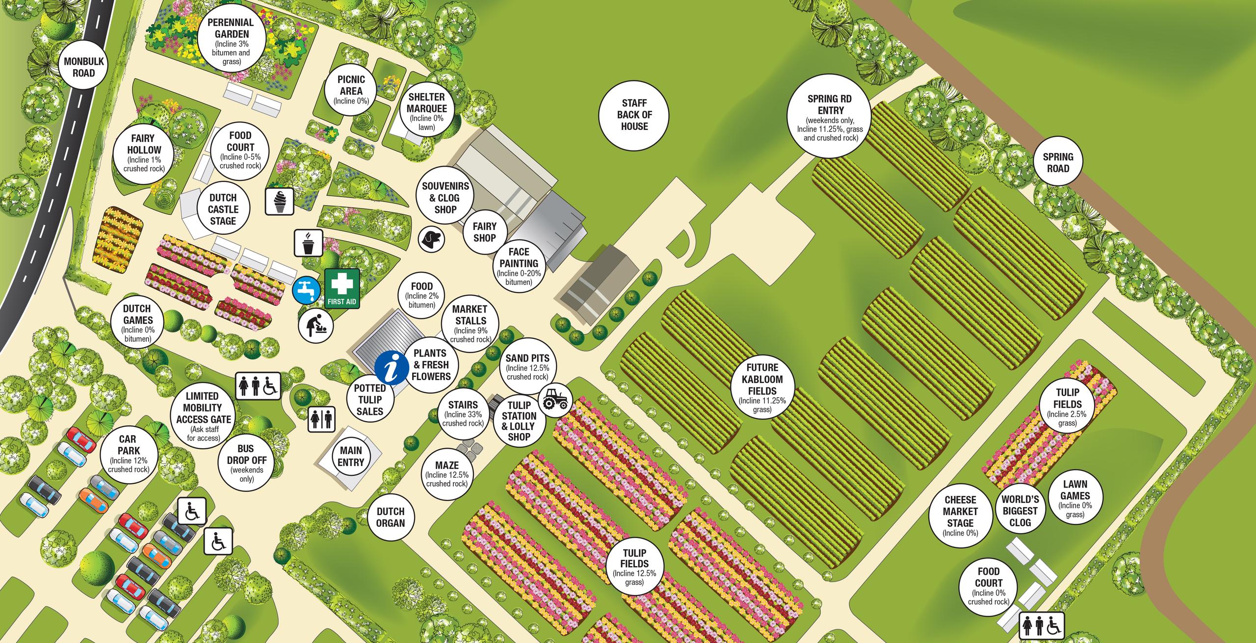 Tesselaar Tulip Festival Map